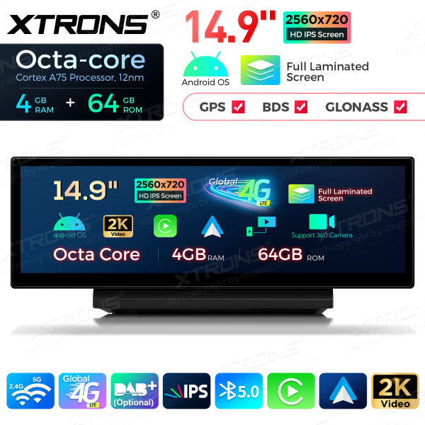 Audi A6 A7 RS6 RS7 S6 C7 S7 (2012-2018)con sistema MMI 3G / 3G+ / Android 13 Octa Core da 14,9 pollici 4+64 GB 4G LTE con schermo IPS 2K carplay android auto QLA42A6L