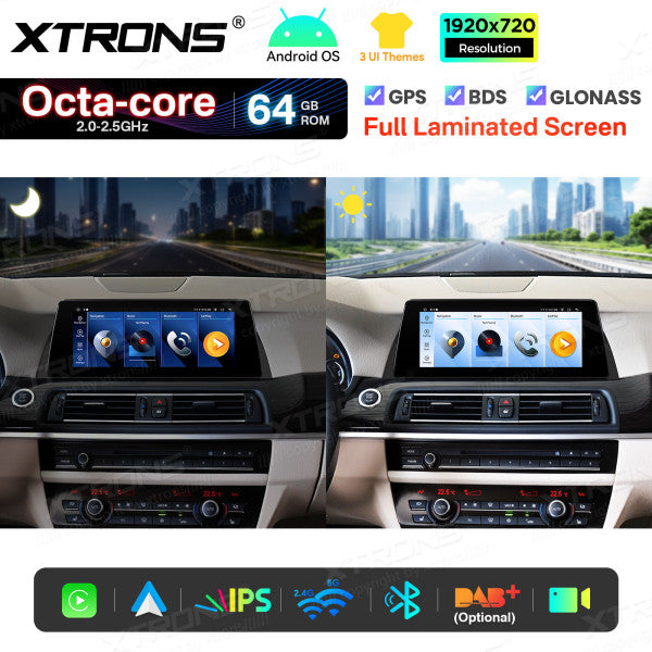 BMW 5 Series F10/ F11 CIC/ NBT 10,25'' Android OS Car Radio 8 Core 2+64GB with 4G LTE CarPlay Android Auto DSP QTB10FVCI