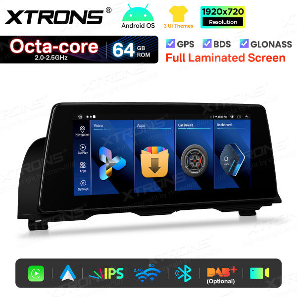 BMW 5 Series F10/ F11 CIC/ NBT 10,25'' Android OS Car Radio 8 Core 2+64GB with 4G LTE CarPlay Android Auto DSP QTB10FVCI