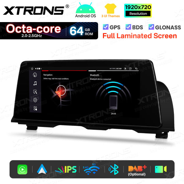 BMW 5 Series F10/ F11 CIC/ NBT 10,25'' Android OS Car Radio 8 Core 2+64GB with 4G LTE CarPlay Android Auto DSP QTB10FVCI