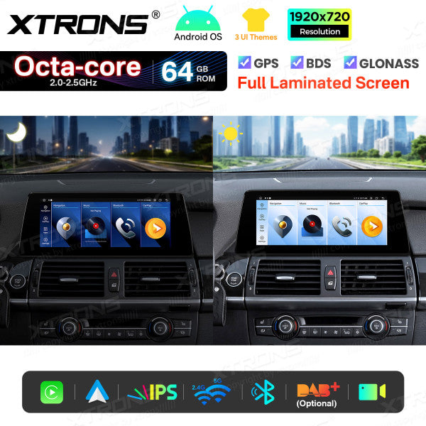 BMW X5 E70 X6 E71 CCC/CIC 10,25'' Android OS 8 Core 2+64GB 4G LTE CarPlay Android Auto DSP QTB10X5CCL