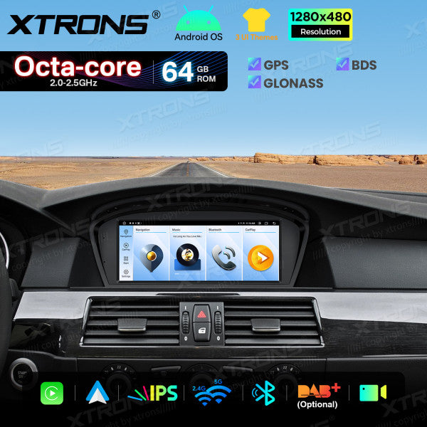 BMW 5 Series E60/61/62/63 CCC-CIC 8,8'' Android OS 8 Core 2+64GB Car Radio 4GLTE CarPlay Android Auto Wireless DSP QTB8060CC