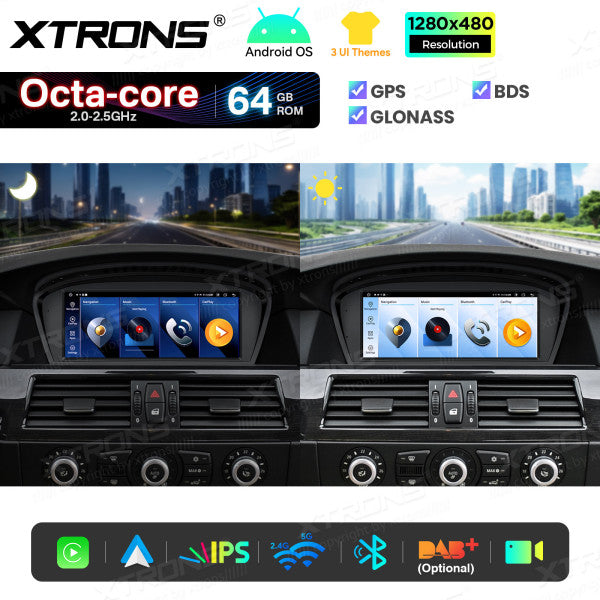 BMW 5 Series E60/61/62/63 CCC-CIC 8,8'' Android OS 8 Core 2+64GB Car Radio 4GLTE CarPlay Android Auto Wireless DSP QTB8060CC