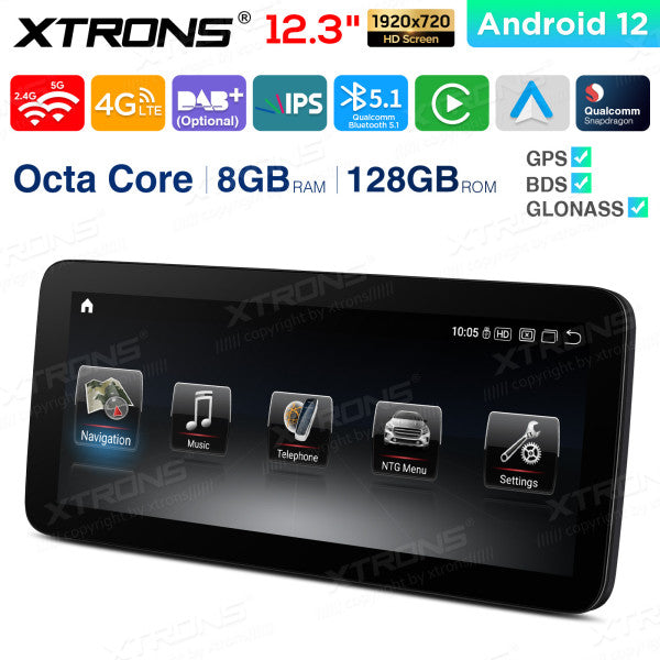 Mercedes A -W176 CLA-C117 GLA-X156 G-W463 (2013-2015) 12.3'' Android 12 Octa Core 8+128GB Car Radio CarPlay Android auto 4G QXM2250P