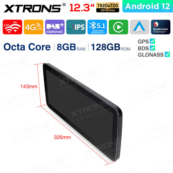 Mercedes A -W176 CLA-C117 GLA-X156 G-W463 (2013-2015) 12.3'' Android 12 Octa Core 8+128GB Car Radio CarPlay Android auto 4G QXM2250P