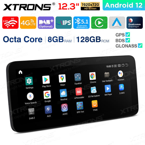 Mercedes A -W176 CLA-C117 GLA-X156 G-W463 (2013-2015) 12.3'' Android 12 Octa Core 8+128GB Car Radio CarPlay Android auto 4G QXM2250P