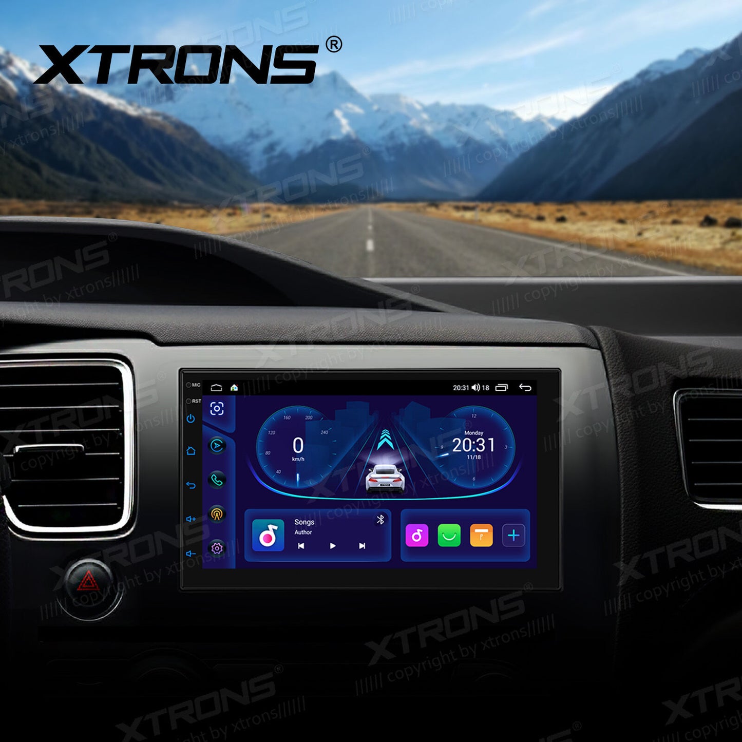 Universale 2 DIN 7" Sistema operativo Android OS 8 Core 4 GB di RAM e 64 GB di ROM Schermo IPS Carplay Android auto wireless WIFI Bluetooth GPS TID701L