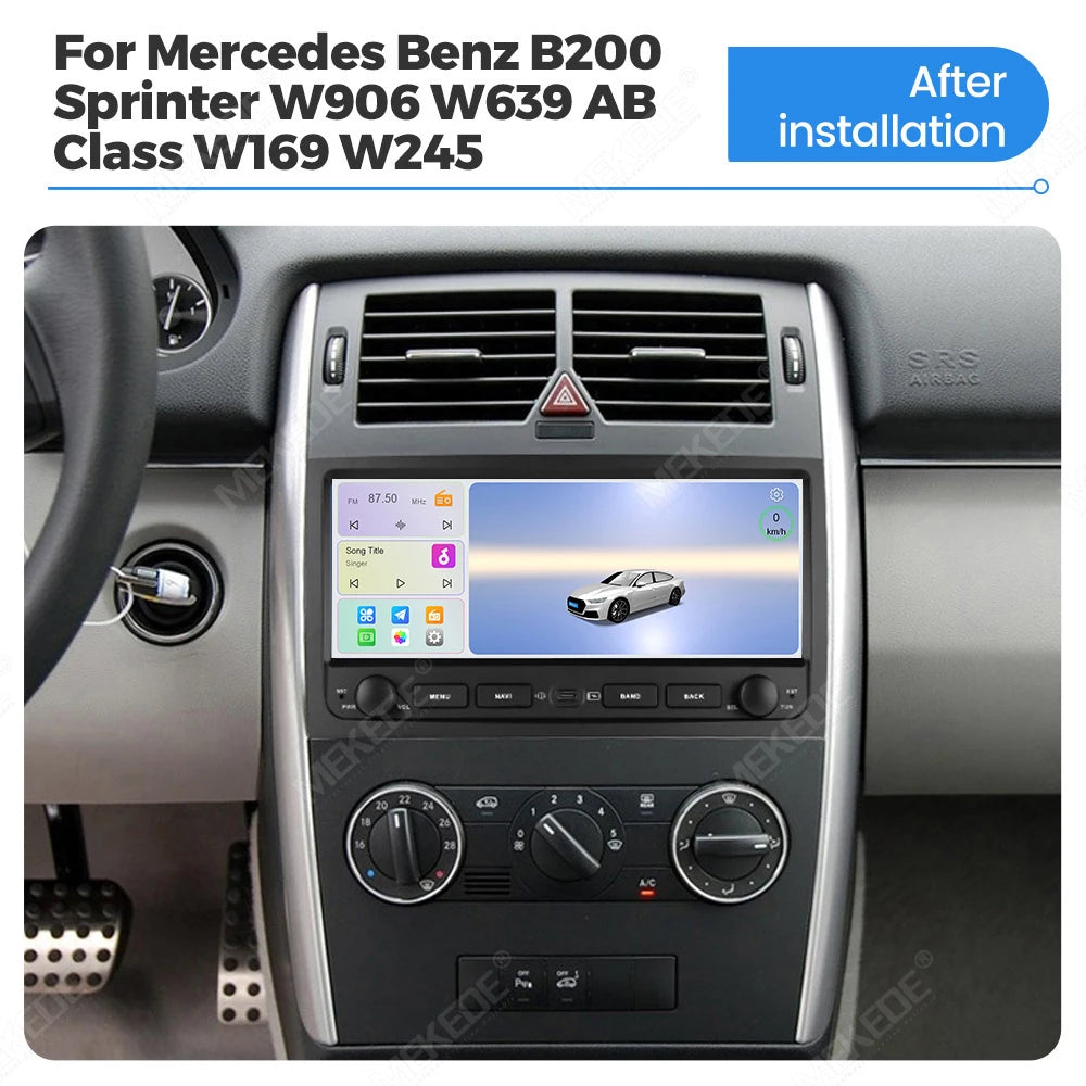 Mekede 10.26-inch Android 15 Car Radio 4G+64G For Mercedes-Benz W169 W245 B200 W906 Sprinter W639 Wireless Carplay Navigation GPS Intelligent Systems D0T1E32