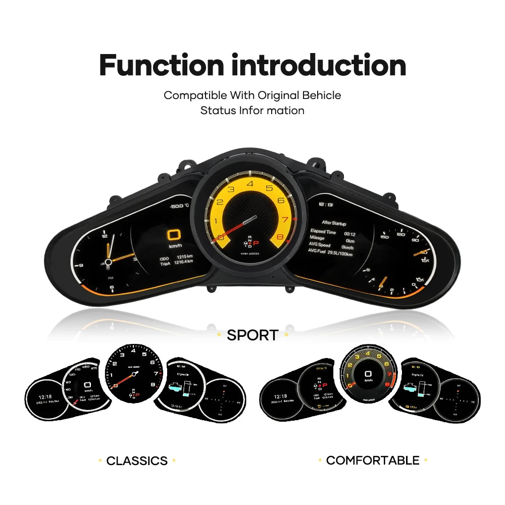 Porsche Cayenne Paramera 2011-2016 12.3 '' Lcd Cruscotto Digitale AUTMPSQCP