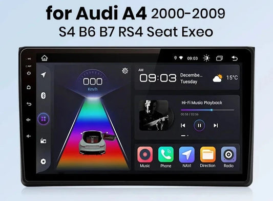 Audi A4 B6 2000-2009  V1 AI Voice Wireless CarPlay Android Auto Radio RDS WIFI GPS BT  Car Multimedia  autoradio AUTMAUDA49