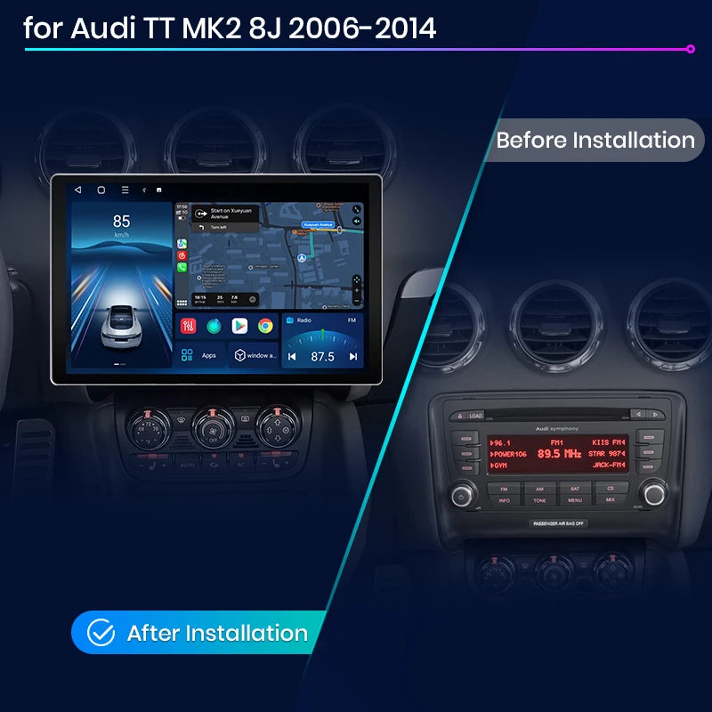 Audi TT MK2 8J 2006 - 2014 X7 MAX 13.1“ 2K AI Voice Wireless CarPlay Android Auto Car Radio RDS WIFI GPS BT  Multimedia autoradio AUTMADTT13