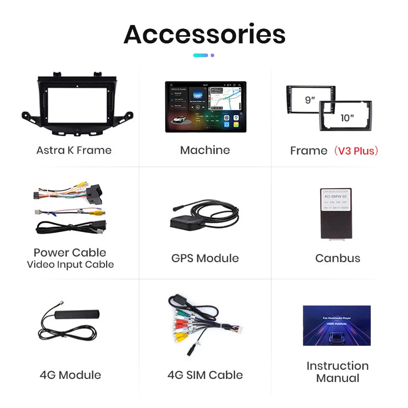 Opel Astra K 2015 - 2019 V3 Plus 2K Car Radio RDS WIFI GPS BT   wireless CarPlay Android Auto car intelligent systems  AUTMOPLAK