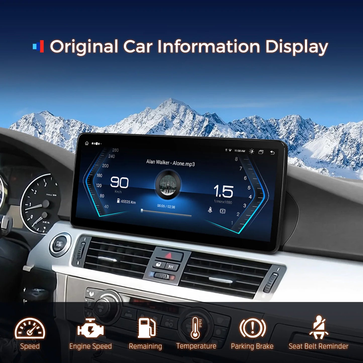 BMW 3 Series E90/91/92/93 M3 CCC/CIC 12.3'' Android 13 Car Radio 8 Core  4+64GB with 4GLTE CarPlay Android Auto DSP   QLB22CIB12E92