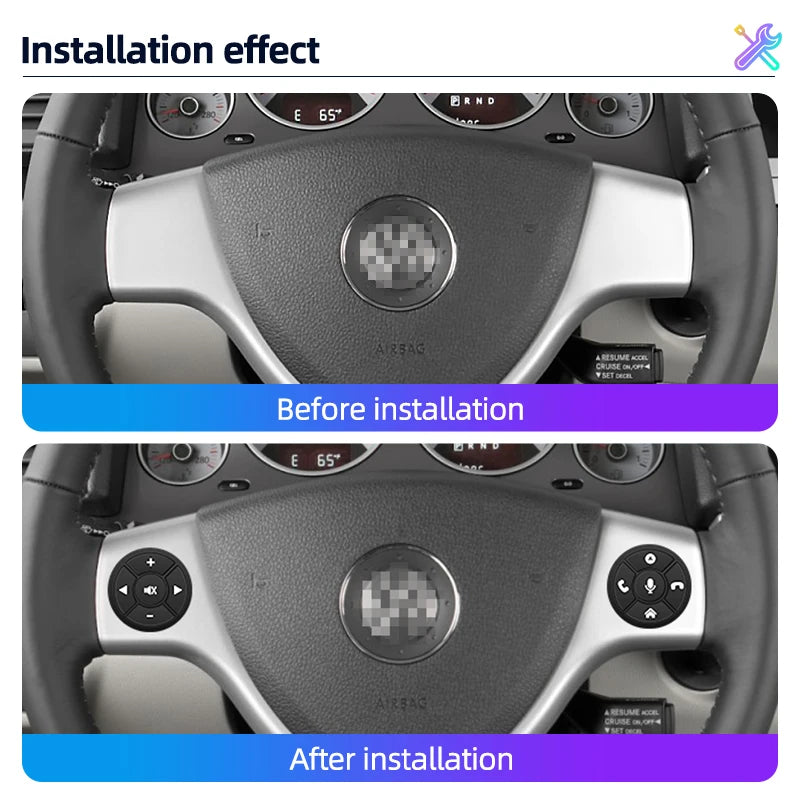 comandi volante  wireless universale per Android Autoradio 8 funzioni con luce a LED AUTMRMVB2