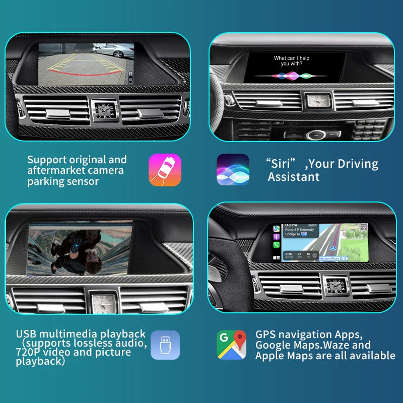 Mercedes Benz CLS W218 2010-2017 Wireless CarPlay  Android Auto Mirror Link AirPlay GPS  Navigation AUTMBCEW