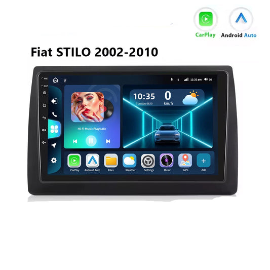 Fiat STILO 2002-2010  9" Android 14  Wireless CarPlay Android Auto GPS WiFi BT radio RDS AUTM7GJT