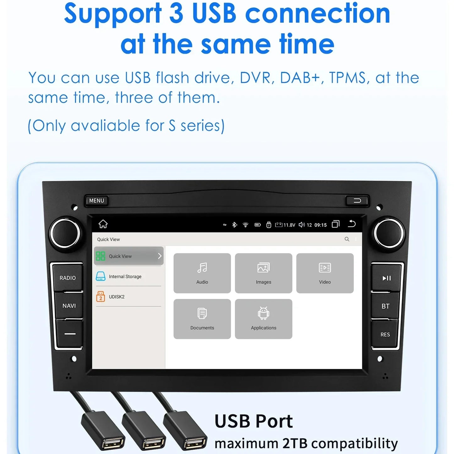 Opel Astra H J 2004 Vectra Vauxhall Antara Zafira Corsa C D Vivaro Meriva 7" Android 14 Carplay Android auto wireless wifi bt gps 4g   AUTMV0E4