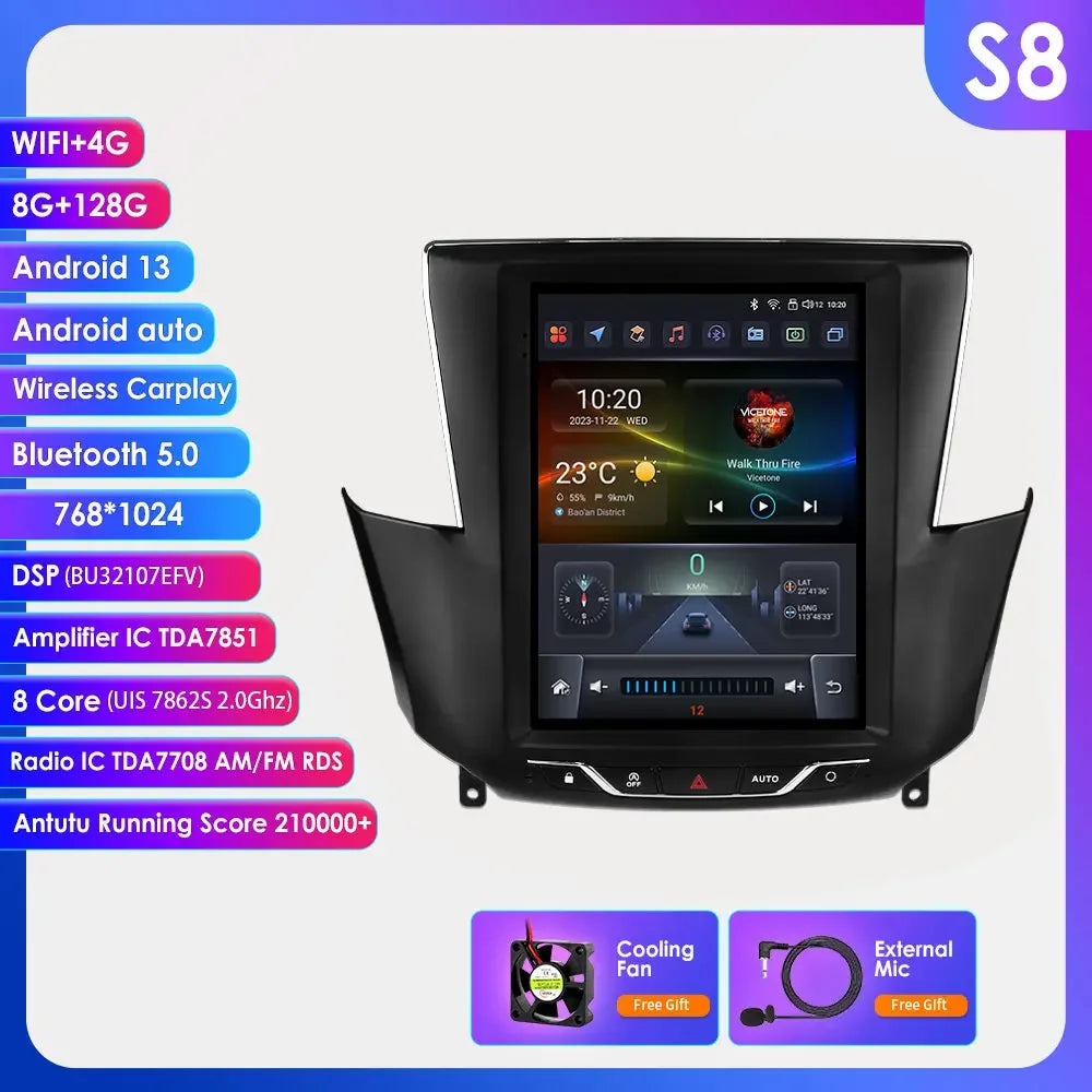 Peugeot 408 2014-2019 9,7" Android 14 Carplay Android auto wireless wifi bt gps 4g  AUTMNIEC
