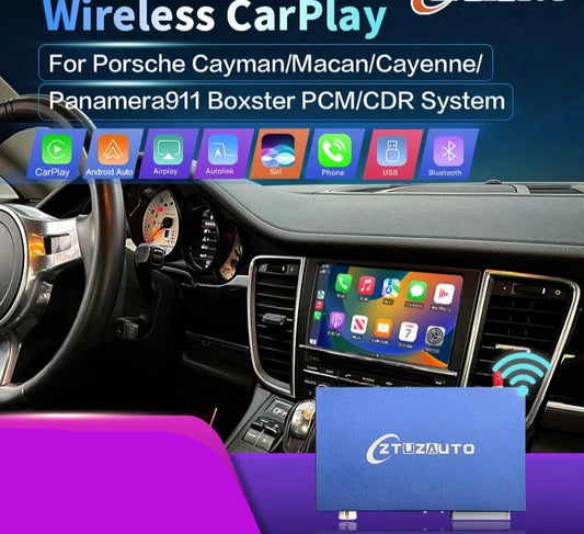 Porsche 911 Bosxter Cayman Macan Cayenne Panamera PCM/CDR Wireless Apple Carplay    Android Auto  Rear Camera AUTMPSQBCMP