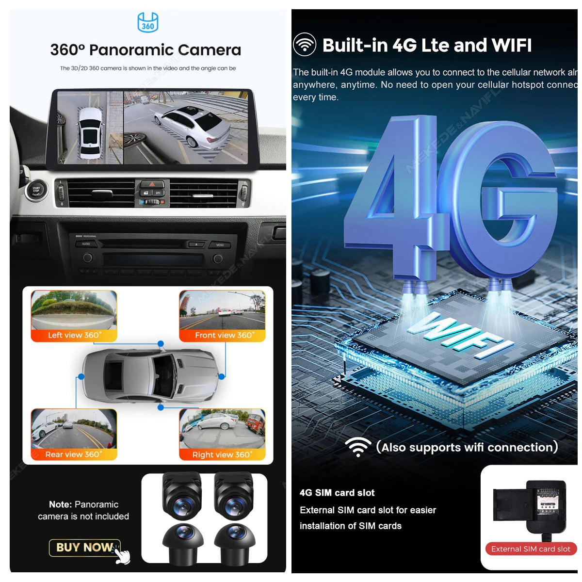 BMW X1 X2 F48 F49 F39 2016-2020 NBT EVO 10,25"  Qualcomm 668/680 Wireless CarPlay Android Auto  Multimedia   HD 1920*720 QLED Dual BT 4G LTE Supporta 360 Camera AHD WIFI  AUTM5B86