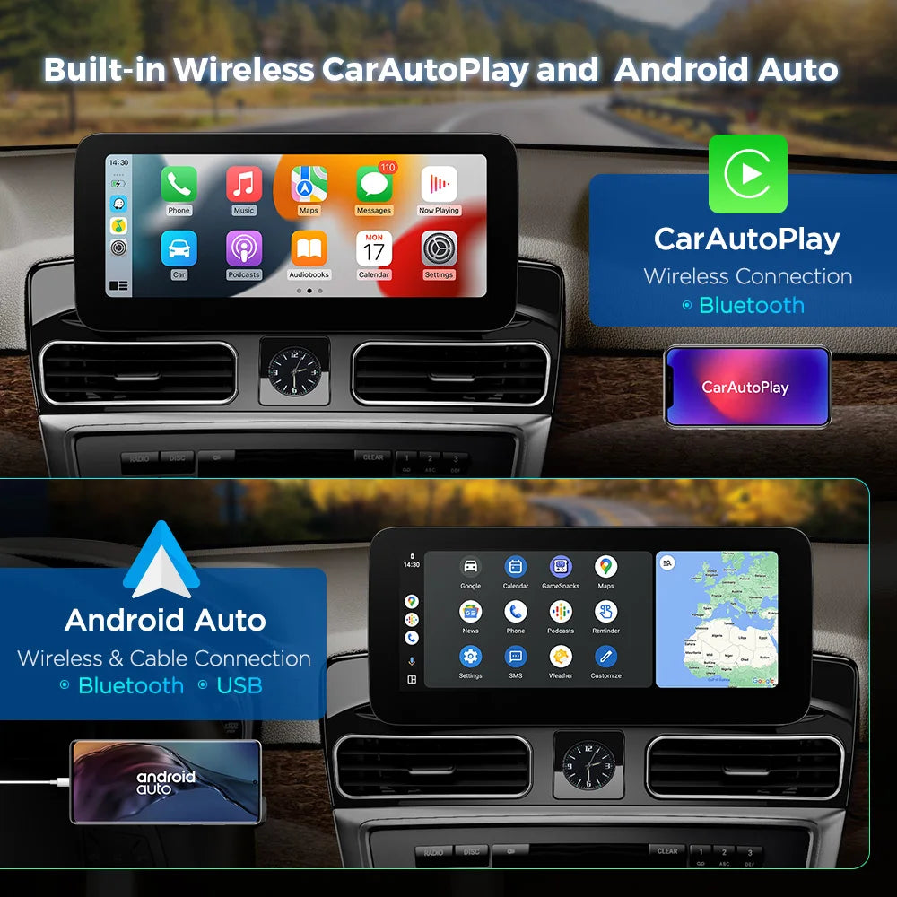 Mercedes ML Class W166/GL Class X166  NTG 4.5 4.7 10.25'' Android13 Car Radio for B Car Multimedia Player  CarPlay 4G QAM1245M12ML45