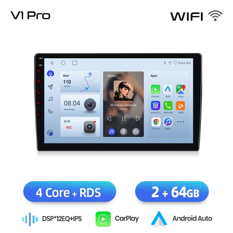Volvo XC70 V70 S60 2004-2009 9" Android 14 Carplay Android auto wireless wifi bt gps 4g AUTMW46P
