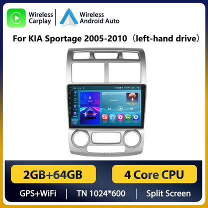 KIA Sportage 2005-2010 9" Android 14 Carplay Android auto wireless wifi bt gps 4g AUTMVR4R