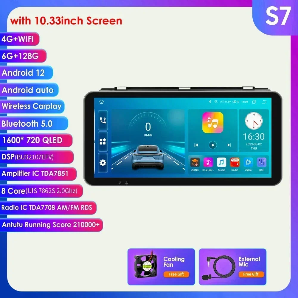 Mazda 3 2004-2009 9" / 10,33"  Android 14 Carplay Android auto wireless wifi bt gps 4g AUTMZAMD3