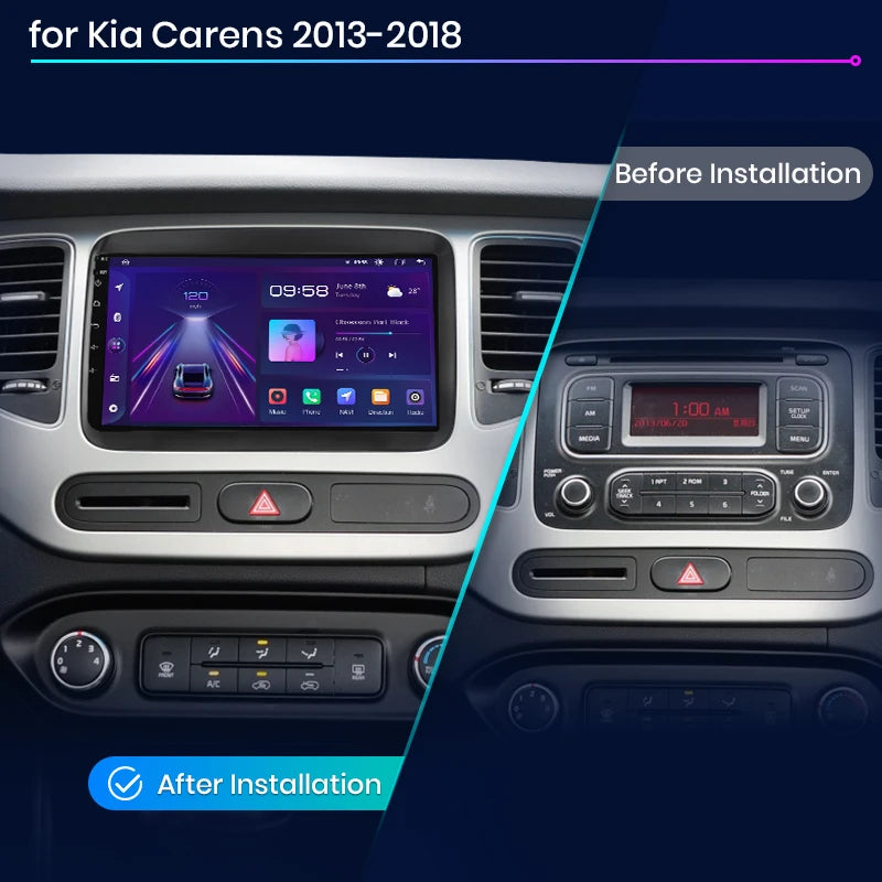 Kia Carens 2013-2018 V1pro AI Voice 4G Carplay Android Auto Multimedia Player 2din Car Radio wifi bt GPS autoradio AUTMKIACARS
