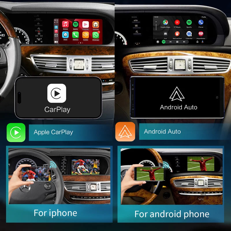Mercedes Benz S-Class / CL W221 2006-2012 Wireless CarPlay  Android Auto Mirror Link AirPlay GPS  AUTMSCLW2