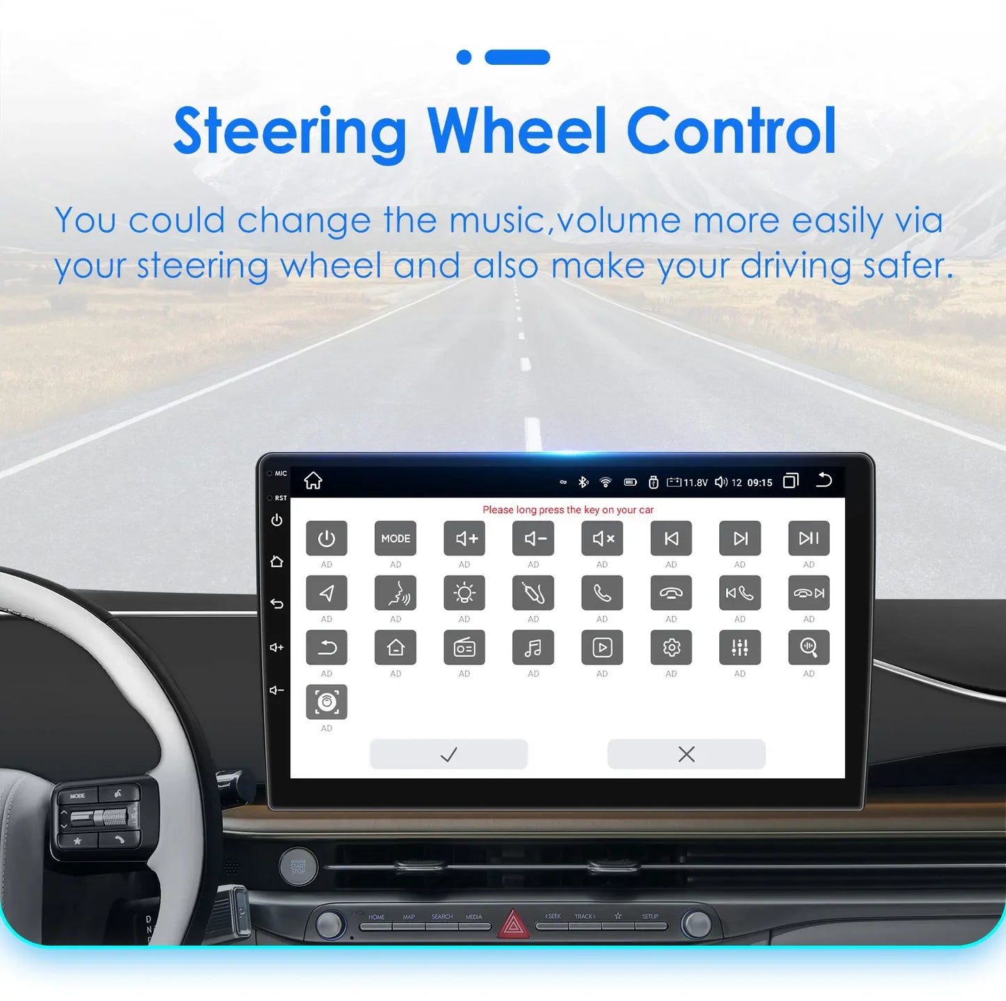 Fiat Panda 2013-2020 7"  Android 13 Carplay Android auto wireless WIFI GPS BT Radio RDS usb  AUTMFITPAD7