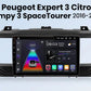 Peugeot Expert 3 Citroen Jumpy 3 SpaceTourer 2016 - 2021 Car Radio RDS  wireless CarPlay Android Auto GPS DSP AUTMPGSDTR3
