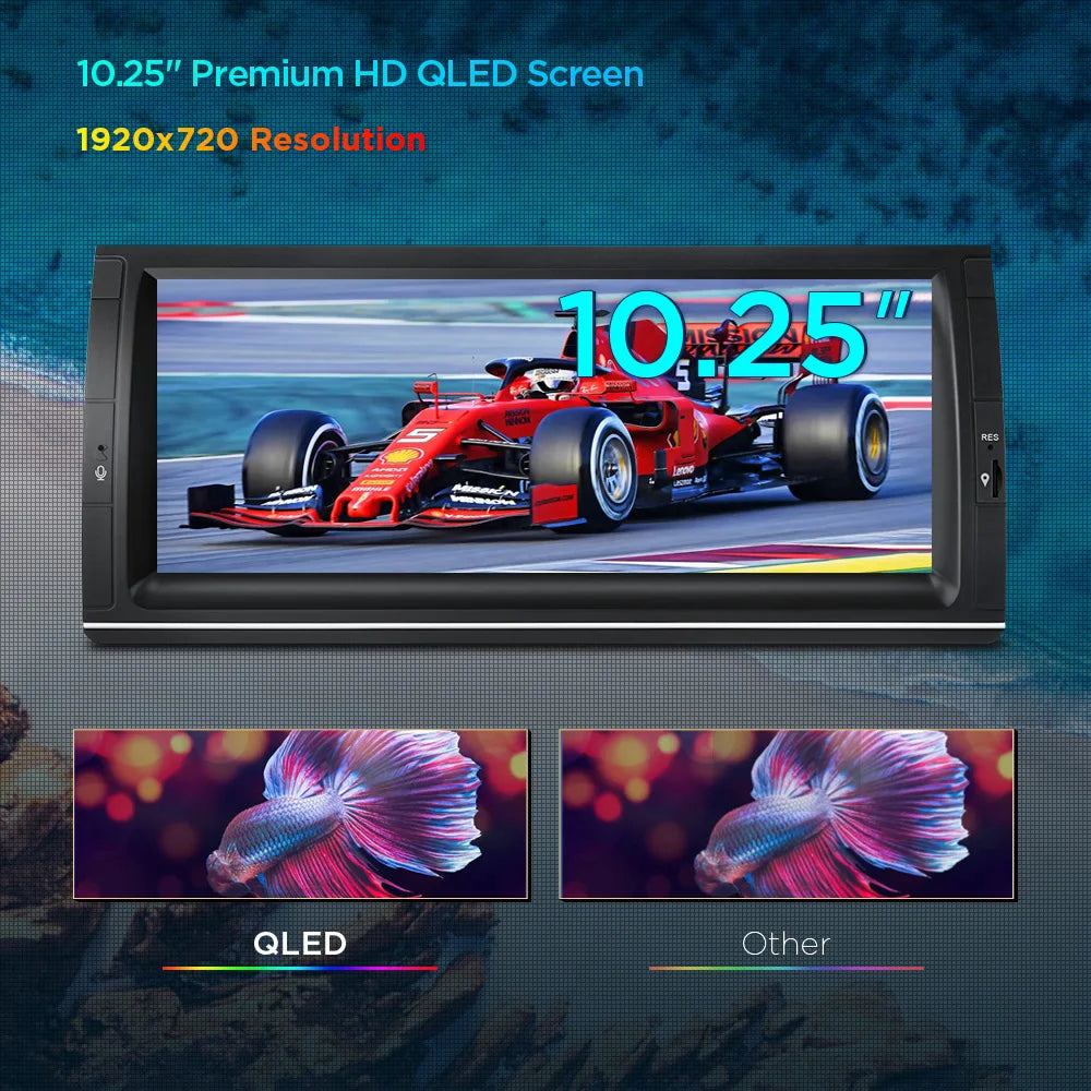 BMW X5 E53 1999-2006 10.25" QLED Car Multimedia Player   Android12 Octa Core 8+128G Car Radio 4G DSP Wireless CarPlay android auto  IX1253BHL