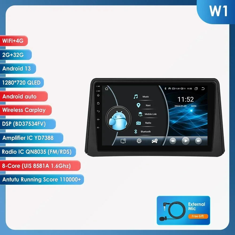 Opel Mokka 1 2012 - 2016 9" Android 14 Carplay Android auto wireless wifi bt gps 4g AUTMXLMQ