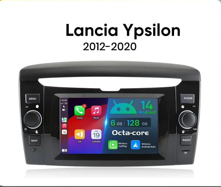 Wireless CarPlay Android Auto Radio For Lancia Ypsilon 2012 - 2020 Car Multimedia Player GPS 2din RDS Navigation Stereo DSP FM AUTMF858