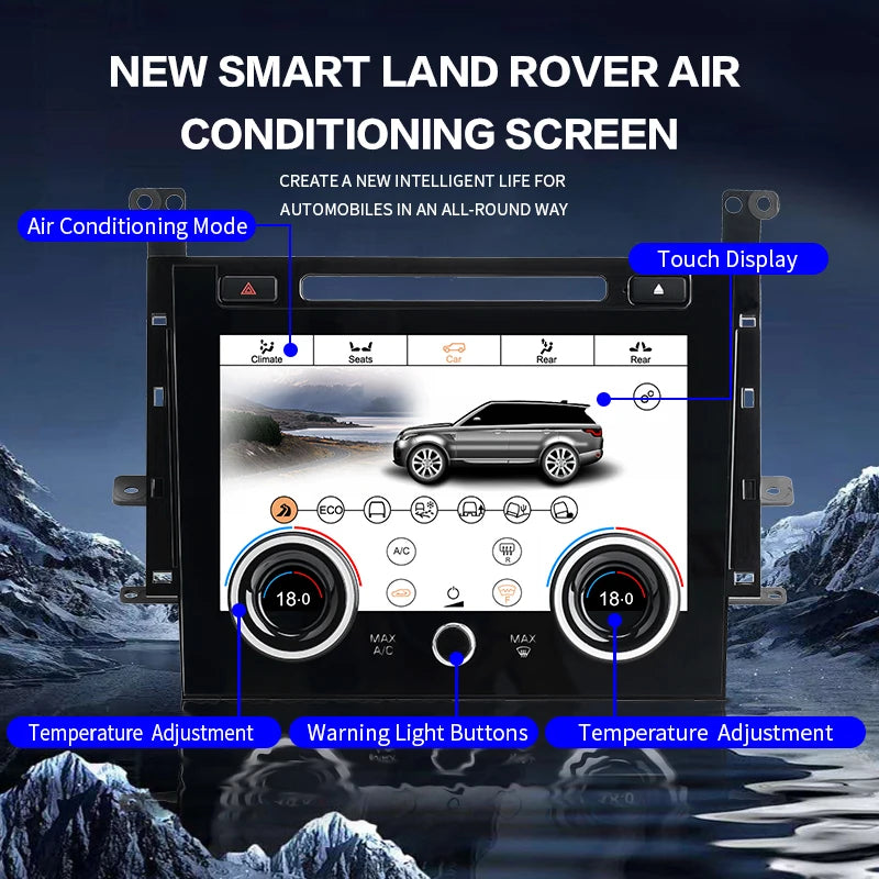 Pannello AC 9 pollici  di ultima generazione per Range Rover Sport L494 2014-2017 aria condizionata  climatizzatore touch screen LCD AUTMCLIMRR4