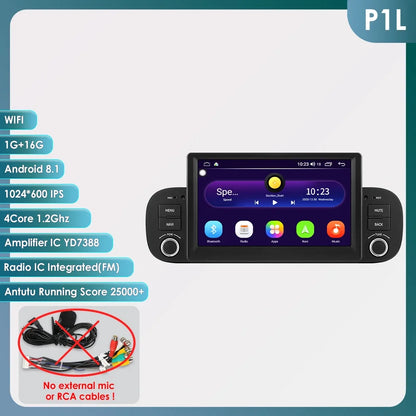 Fiat Panda 2013-2020 7"  Android 13 Carplay Android auto wireless WIFI GPS BT Radio RDS usb  AUTMFITPAD7
