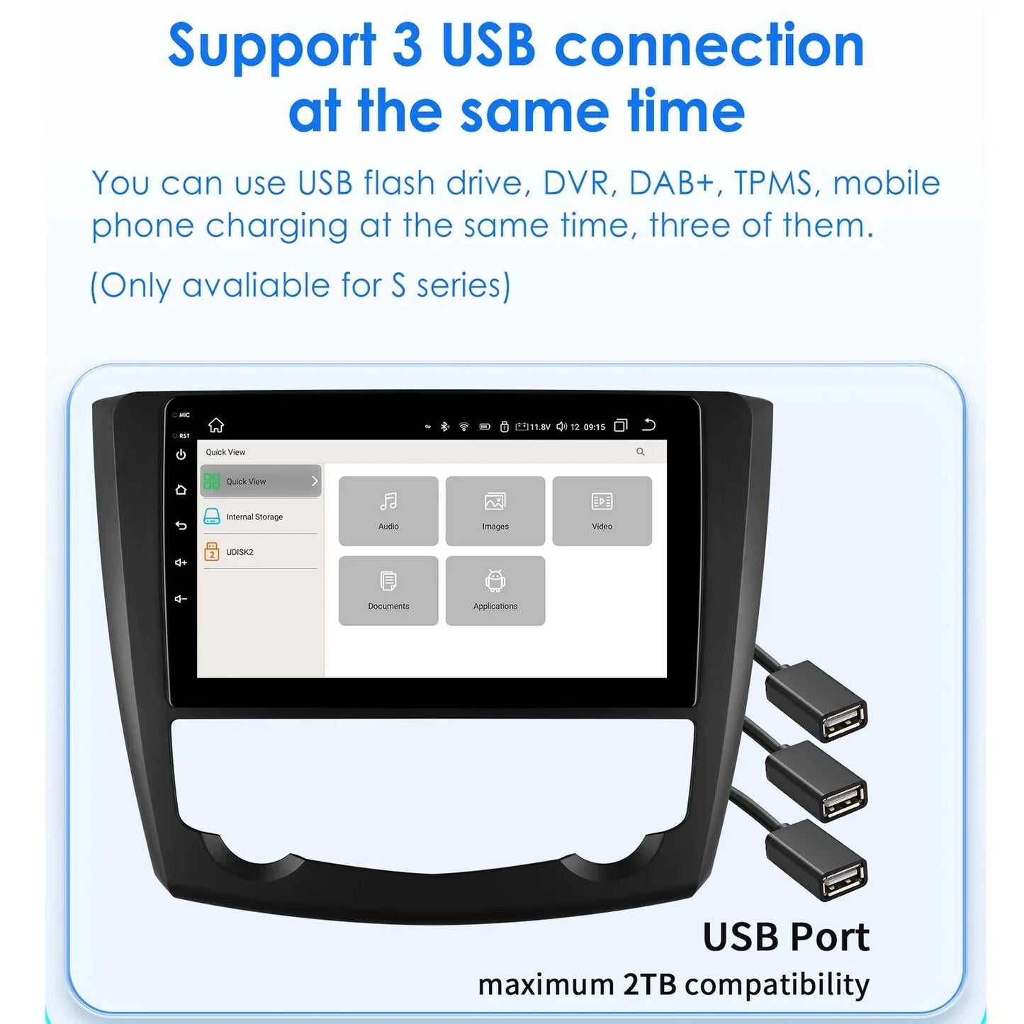 Renault Kadjar 2015-2019  9" Android 14 Carplay Android auto wireless wifi bt gps 4g AUTM83VU