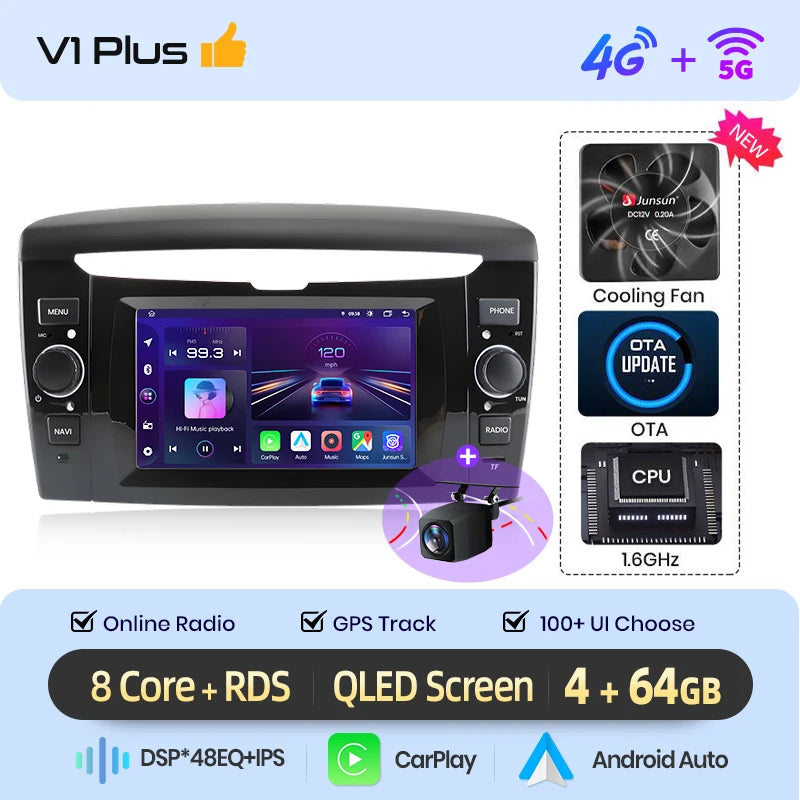 Wireless CarPlay Android Auto Radio For Lancia Ypsilon 2012 - 2020 Car Multimedia Player GPS 2din RDS Navigation Stereo DSP FM AUTMF858