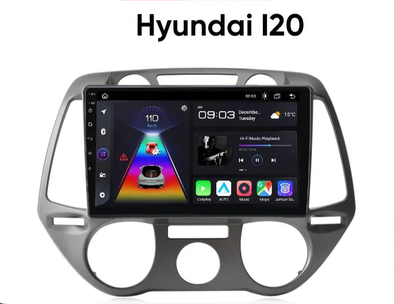 Hyundai i20 2008 - 2014  9" ANDROID 12 wireless CarPlay Android Auto GPS WIFI BT USB AUTMHYIAR