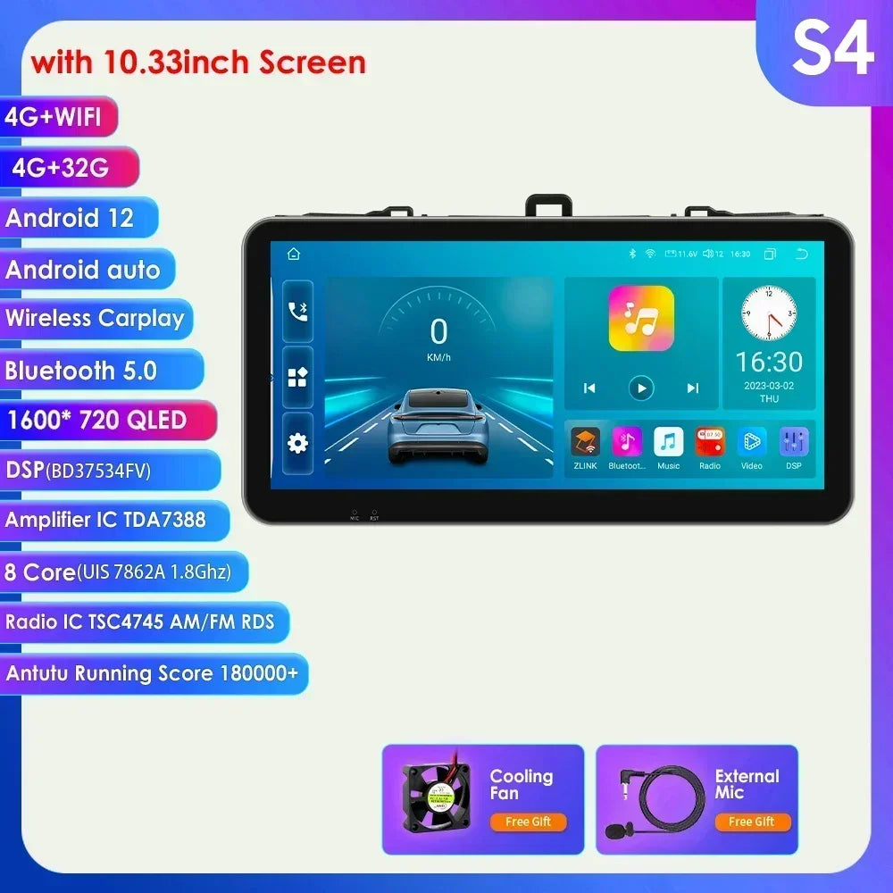 Toyota Corolla E140/150 2007 - 2011 9" Android 14 Carplay Android auto wireless wifi bt gps 4g   AUTMCRLTY