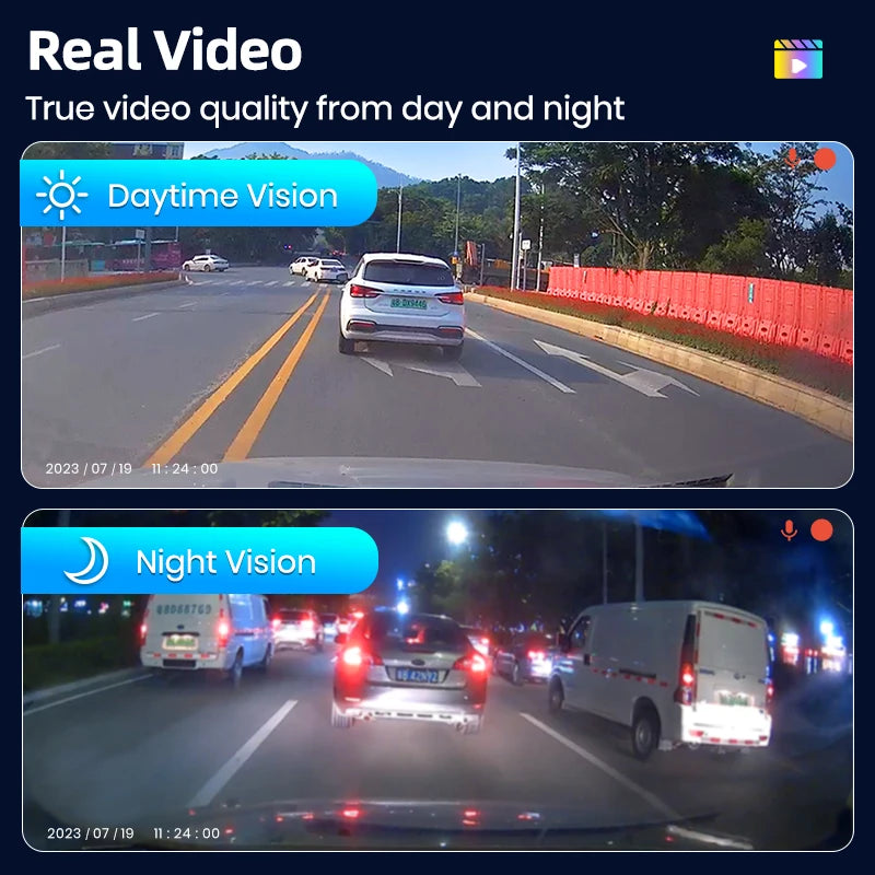 DOPPIO Dashcam anteriore e posteriore 720P ADAS Mini Car DVR   120 °  Videoregistratore automatico  AUTMDVD2D