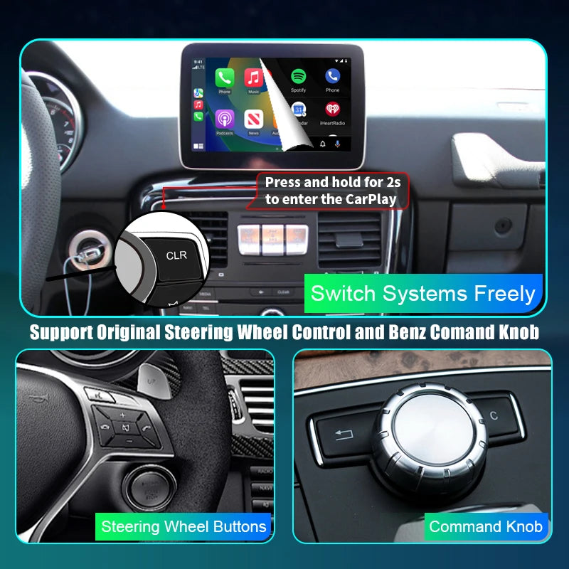 Mercedes Benz G-Class W463 2012-2018 G63 G65 AMG G500 G 63 65 500 Wireless CarPlay  Android Auto Mirror Link GPS AUTMGAWG