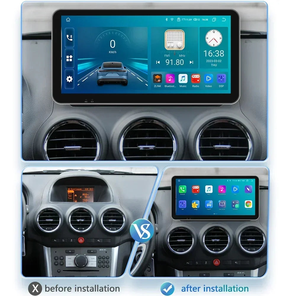 Opel Antara 1 2006 - 2017 9" / 10,33" Android 14 Carplay Android auto wireless wifi bt gps 4g  AUTMZFAO