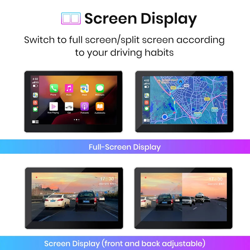 7 pollici touch screen Bluetooth Mirrorlink wireless Carplay e Android Auto AUTMNAVPT2