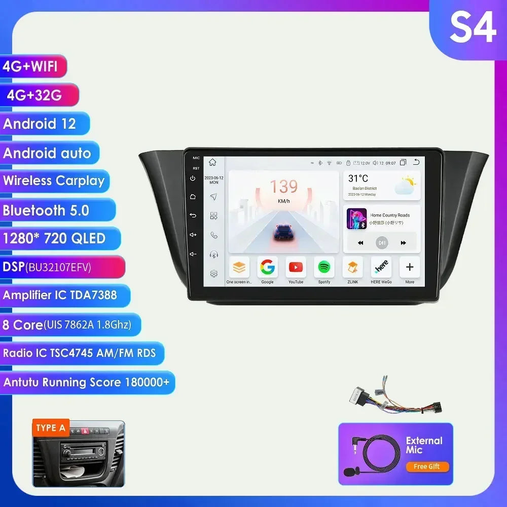 Iveco Daily 2013-2021 Multimedia Video Player GPS Carplay Android Auto wireless AUTM76EA