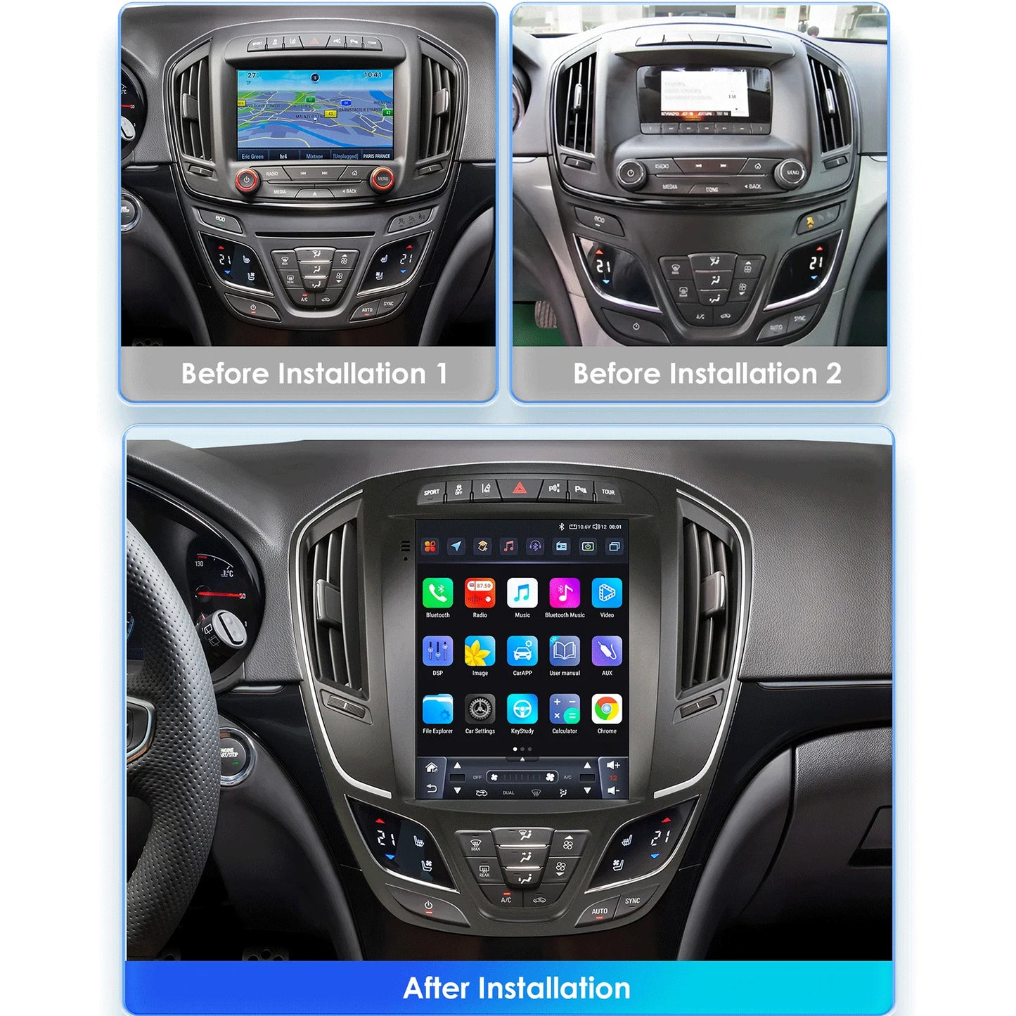 Opel Insignia Buick Regal 2014 - 2018 9,7" Android 14 Carplay Android auto wireless wifi bt gps 4g AUTMAEXF