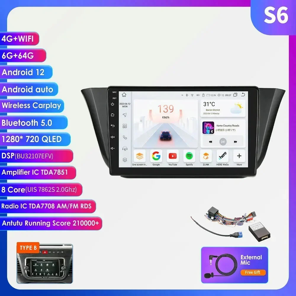 Iveco Daily 2013-2021 Multimedia Video Player GPS Carplay Android Auto wireless AUTM76EA