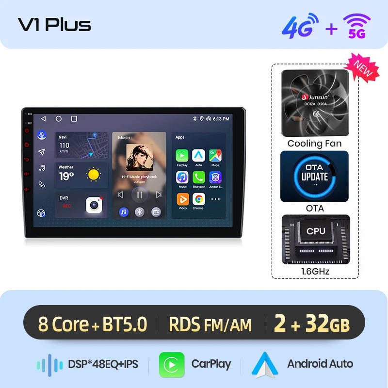 Volvo XC70 V70 S60 2004-2009 9" Android 14 Carplay Android auto wireless wifi bt gps 4g AUTMW46P