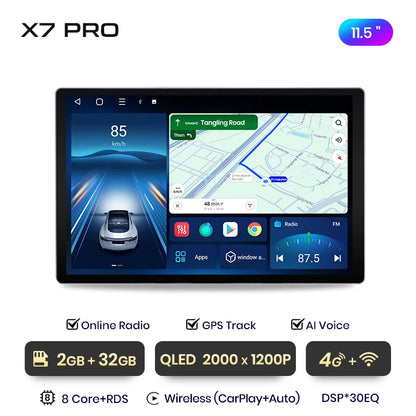 Mercedes Benz Smart 2016 11,5 / 13.1 QLED CarPlay Android Wireless DSP SWC RDS GPS AUTM7GJT
